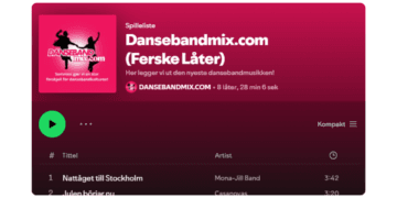 FÃ¸lg Dansebandmix.com pÃ¥ Spotify